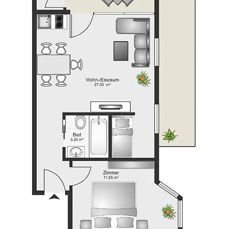 Appartementhaus Montana 公寓 瓦尔赫湖
